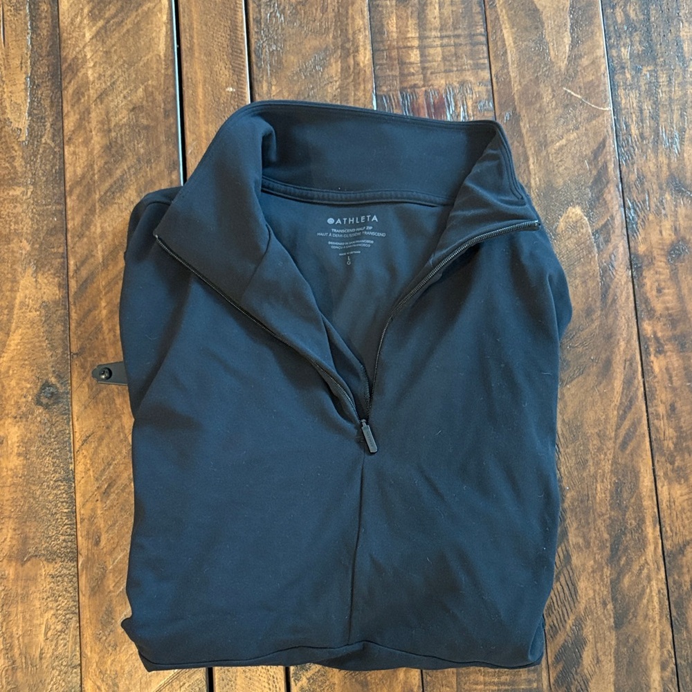 Athleta Midnight Black Half-Zip Pullover - image 1